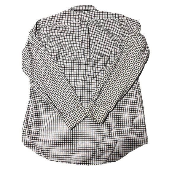 Ralph Lauren Shirt Mens Large Blue Flesh Pony Check Classic Fit Button - Picture 2 of 9